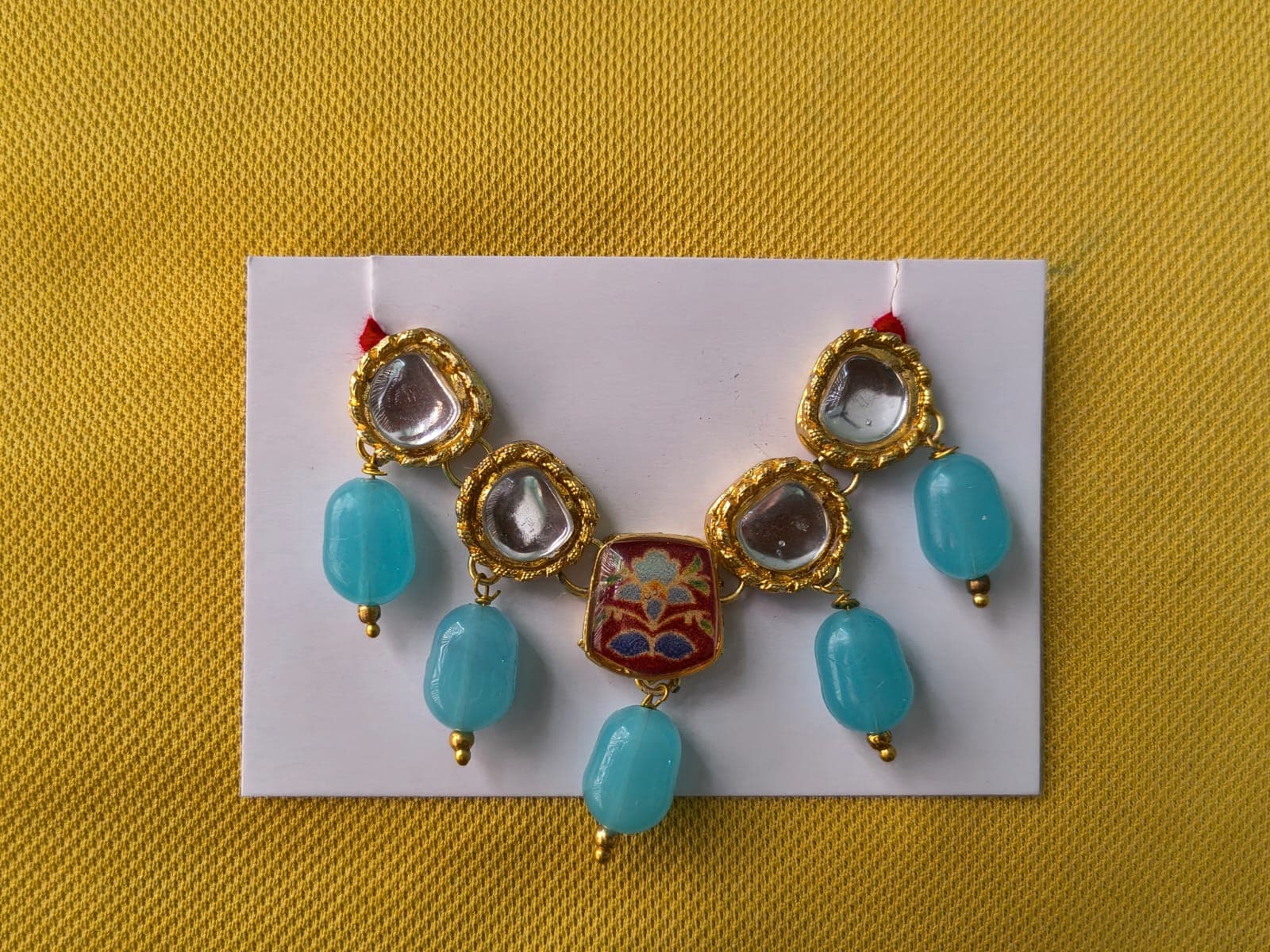 Kundan And Beads Mala Firozi